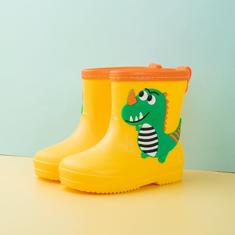 New Little Dinosaur Cartoon Pvc Children'S Lightweight Rain Boots Waterproof Men'S And Women'S Water Rubber Shoes Non-Slip Comfortable Rain Boots - Image 1