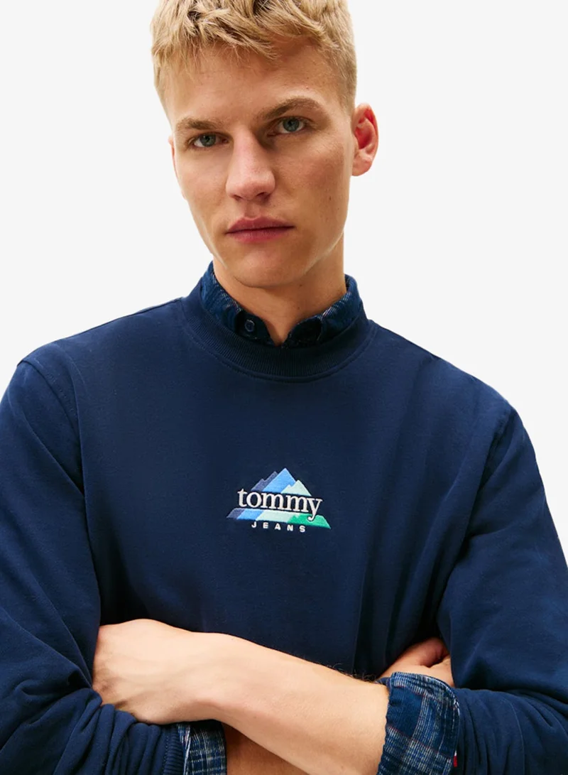 TOMMY JEANS  Regular Dna Play Crew Neck Sweatshirt for Men | Best Price UAE