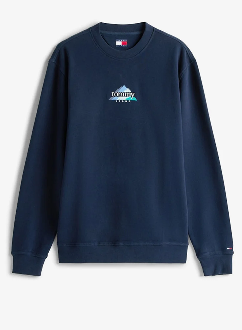 TOMMY JEANS  Regular Dna Play Crew Neck Sweatshirt for Men | Best Price UAE