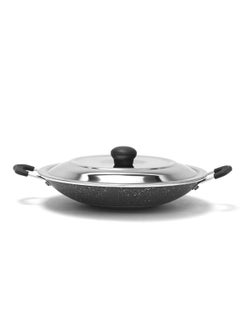 BLACKSTONE Appachatti Non Stick Appam pan Stainless Steel Lid and Cool Touch Handle 23CM  - Image 1