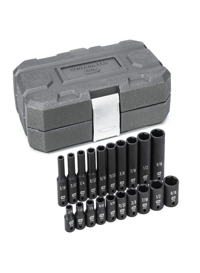 GEARWRENCH 20 Pc. 1/4" Drive 6 Pt. Standard & Deep Impact Socket Set, SAE - 84900 - Image 1