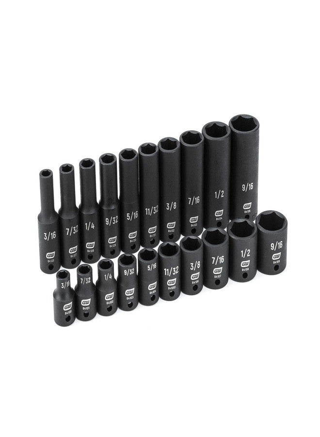 GEARWRENCH 20 Pc. 1/4" Drive 6 Pt. Standard & Deep Impact Socket Set, SAE - 84900 - Image 2