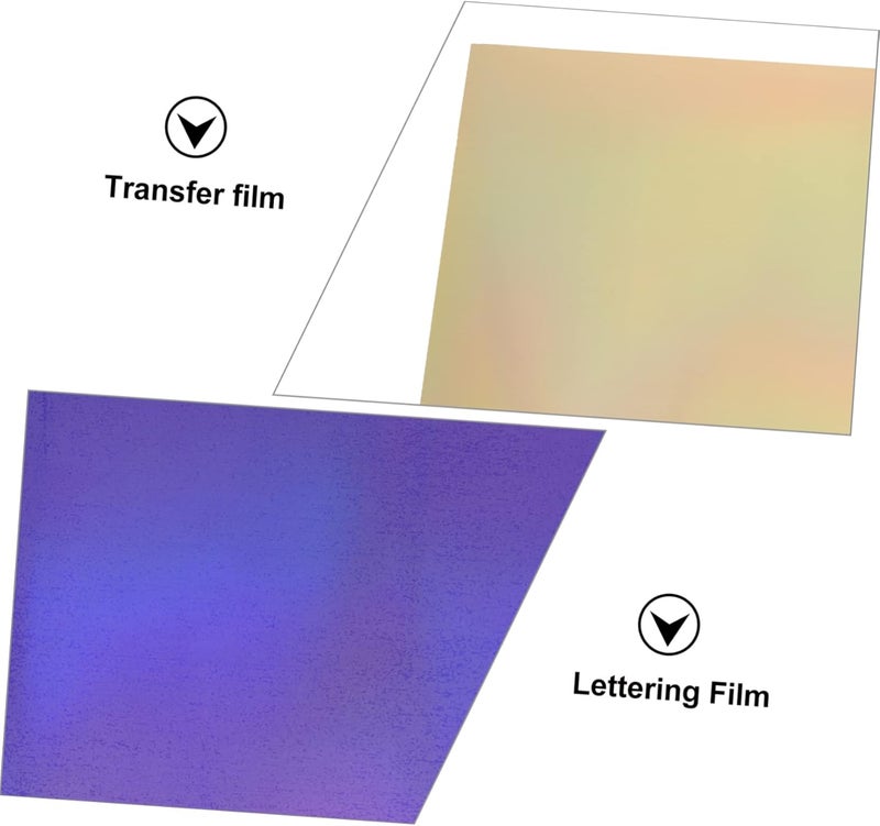 7pcs Holographic Adhesive Vinyl Sheets Transfer Film Holographic Stickers Htv Vinyl DIY Decorations - Image 2