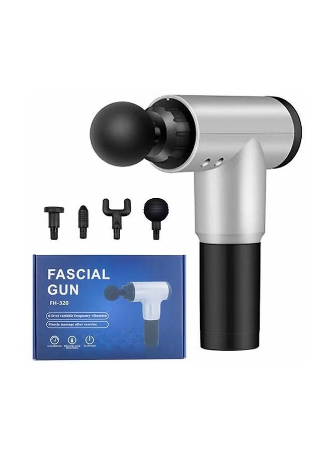 Fascial Gun Muscle Massager CY-801 Silver Black - Image 1