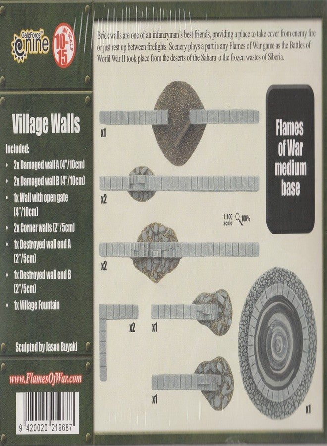 فلايمز أوف وور لعبة Flames of War Battlefield in a Box: Village Walls - Image 2