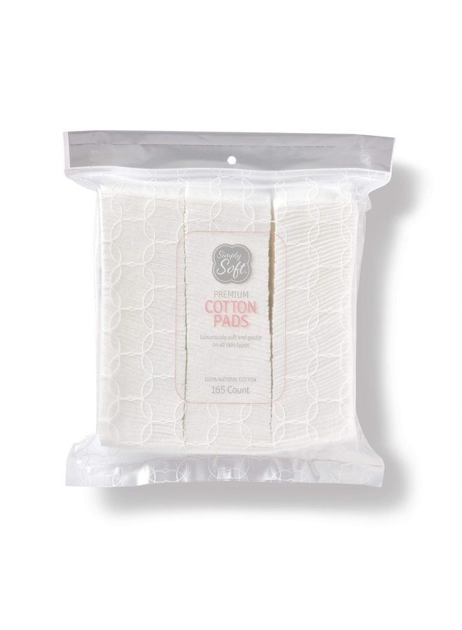 Simply Soft Premium Cotton Pads, 100% Natural and Lint-Free Cotton, Hypoallergenic (330 Count) - Image 2