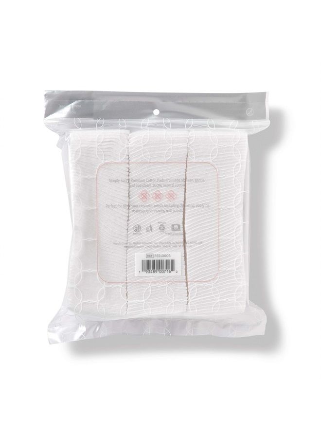 Simply Soft Premium Cotton Pads, 100% Natural and Lint-Free Cotton, Hypoallergenic (330 Count) - Image 3