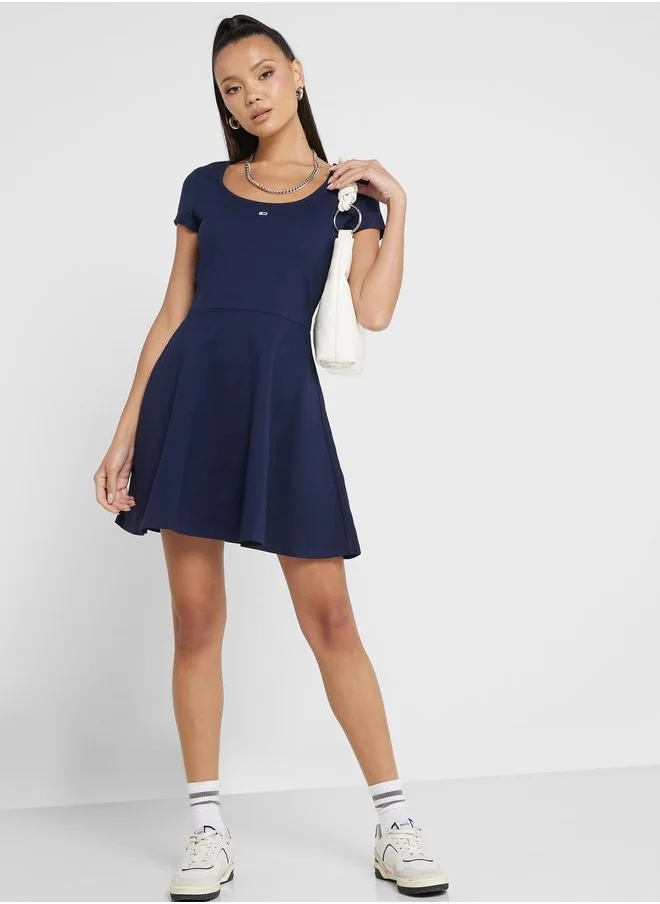 TOMMY JEANS Knitted Tiered Dress