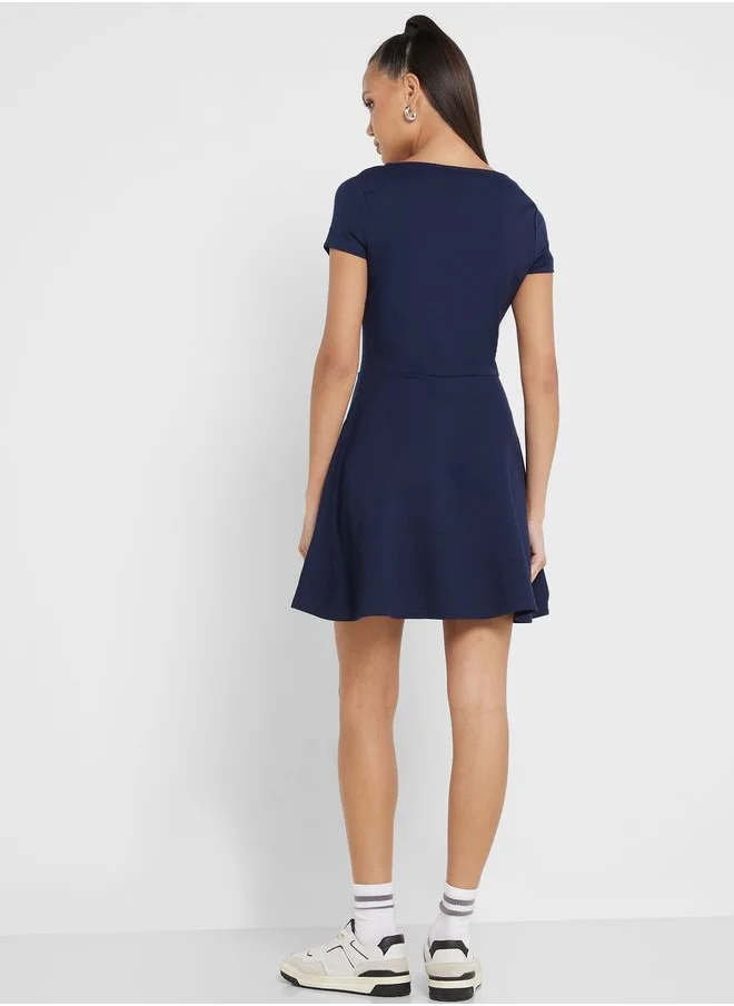 TOMMY JEANS Knitted Tiered Dress