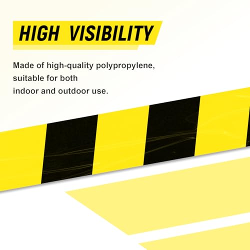 TopSoon Caution Tape Yellow and Black Striped 2.8-Inch by 660-Feet, Do Not Enter Barricade Tape, Premium Construction Zone Tape, Weatherproof Safety Barrier Tape - Image 3