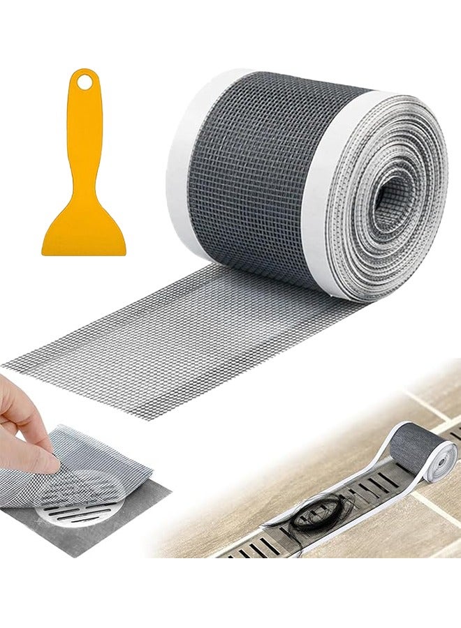 ملصقات تصفية الشعر ذاتية اللصق، ملصقات غسيل غسيل ذاتية اللصق ماسك الشعر، ملصقات مطبخ مجاري الصرف مع مجرفة تنظيف، حوض مطبخ الحمام -7CM*10M - Image 1