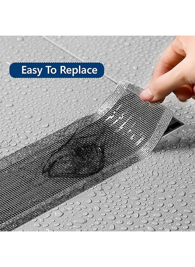 ملصقات تصفية الشعر ذاتية اللصق، ملصقات غسيل غسيل ذاتية اللصق ماسك الشعر، ملصقات مطبخ مجاري الصرف مع مجرفة تنظيف، حوض مطبخ الحمام -7CM*10M - Image 3