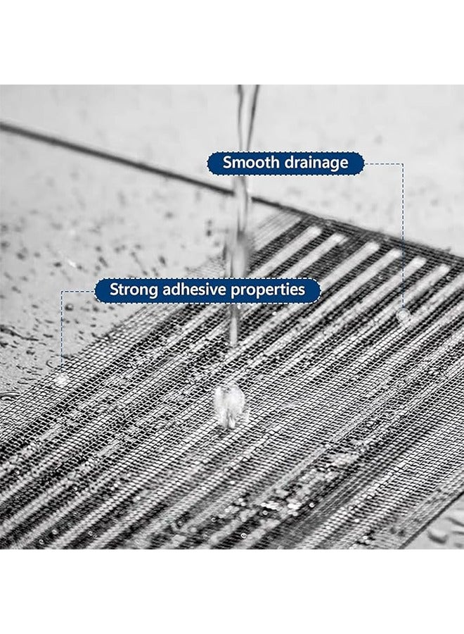 ملصقات تصفية الشعر ذاتية اللصق، ملصقات غسيل غسيل ذاتية اللصق ماسك الشعر، ملصقات مطبخ مجاري الصرف مع مجرفة تنظيف، حوض مطبخ الحمام -7CM*10M - Image 4