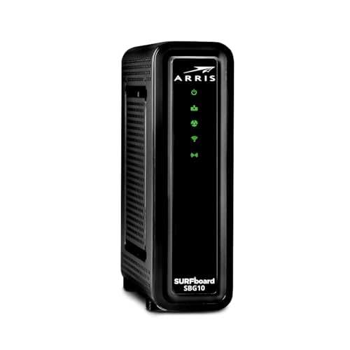 Arris SBG10 Cable Modem Router Combo DOCSIS 30 16 x 4 Gigabit AC1600 WiFi Check with Your Provider for Compatibility 400 Mbps Max Internet Speeds - Image 1