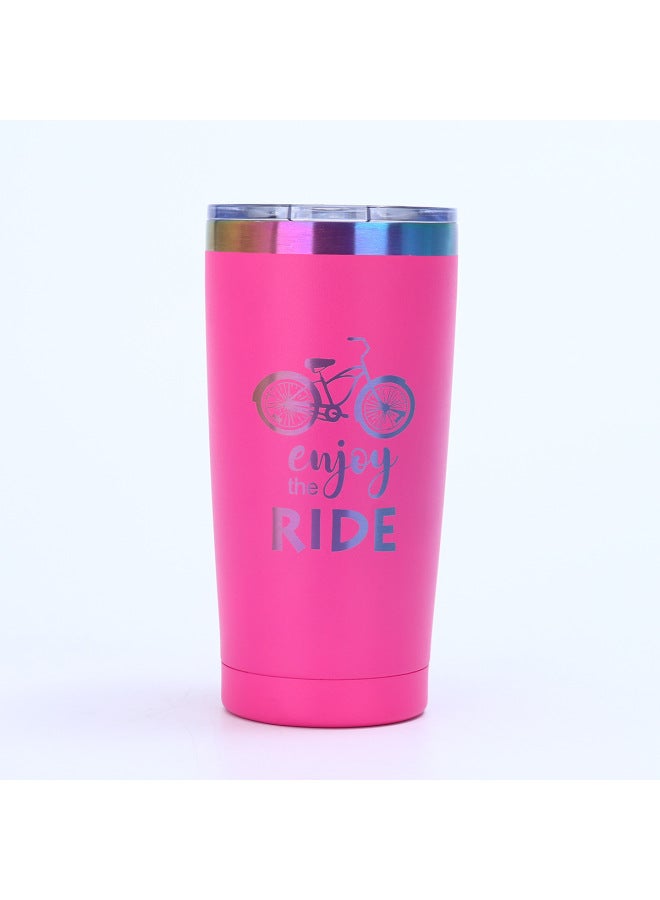 Diy To Map Print Thermos Cup Creative Pattern Car Ion Plating Egg Cup Double Layer 20oz/40oz Car Cup
