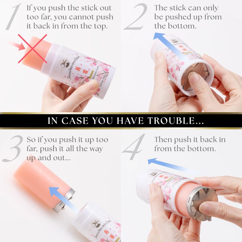 Gatsby Tancho Hair Styling Wax Stick Japanese Cherry Blossom Scent 3.5 ounce (100 grams) All Hair Types, Special Edition High-Grade Plant-based Pomade Tique Mandom Japan - Image 4