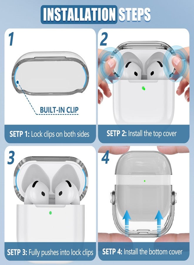 Wowwat AirPods 4 Case, Clear Black, Soft Case with Locking Mechanism, Protects During Daily Use & Transit, Compatible with AirPods 4 (2024) - Image 5