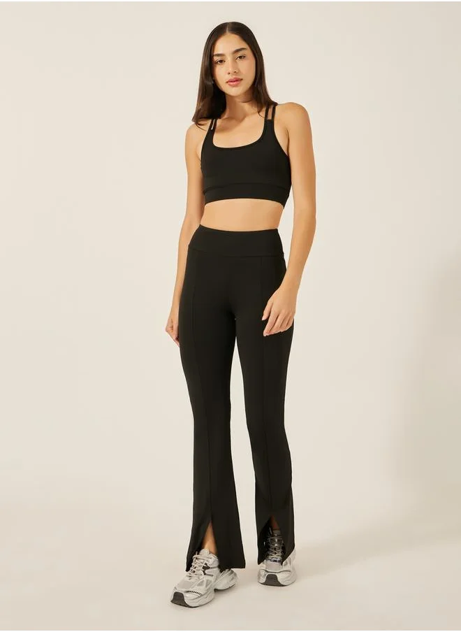 Styli Set of 3 - Boxy Fit Crop Top and Multi Strap Sports Bra with Pants