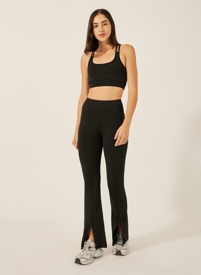 Styli Set of 3 - Boxy Fit Crop Top and Multi Strap Sports Bra with Pants  - Image 3