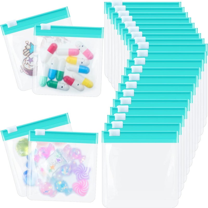 Colorful EVA Pill Pouch Travel Medicine Storage Bag Cyan 