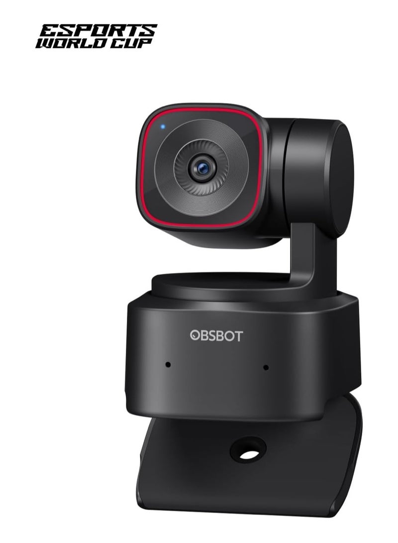 OBSBOT Tiny 2 Lite AI-Powered PTZ 4K Webcam with Auto Tracking, Gesture Control, and Dual Noise-Cancelling Mics for Live Streaming, Video Calls, and Content Creation - Black - Image 1