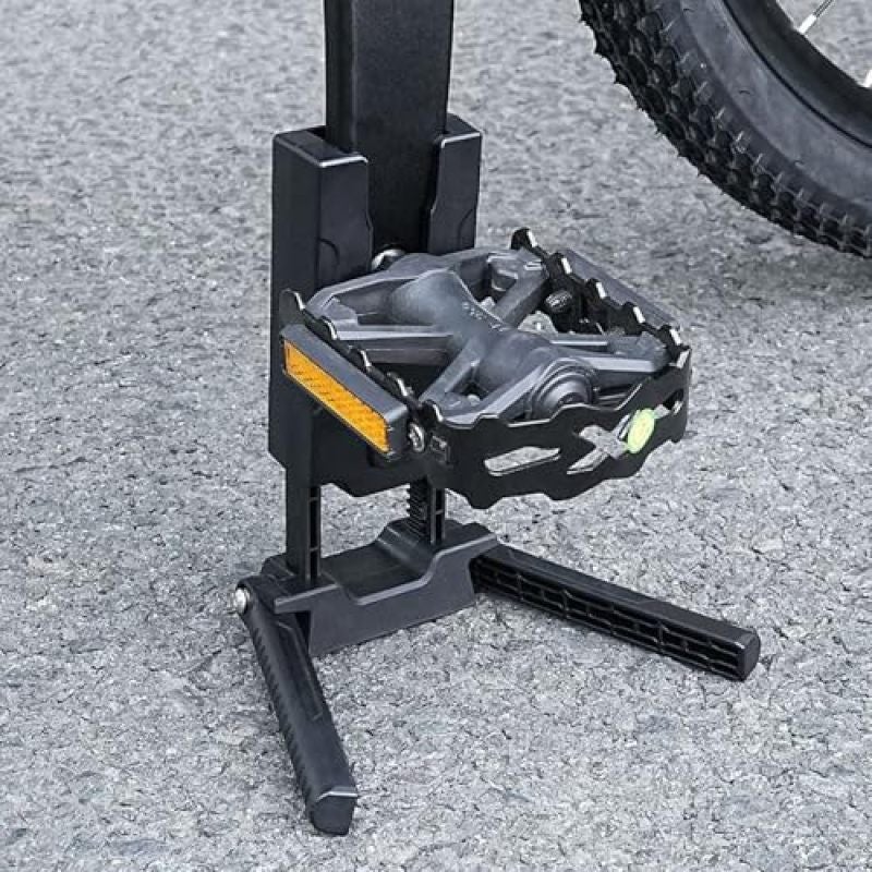 Bike Parking Rack: Black Adjustable Crank, All-Terrain Stable Support - Portable Lightweight Plastic, Bicycle Stand for Roadside Stops Home Garage Storage - Image 3