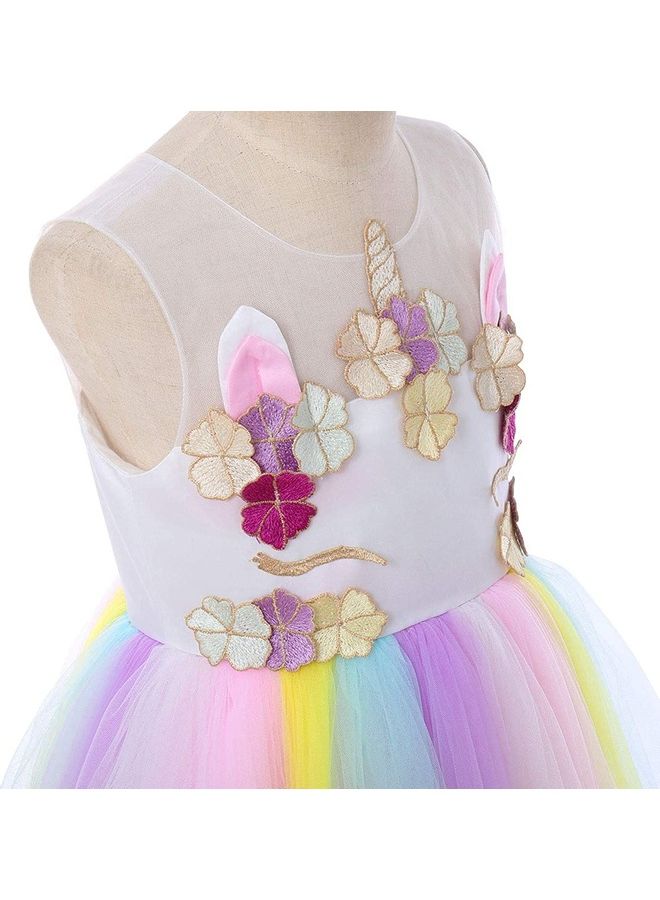 NIBEMINENT Princess Party Dress With Headband 140cm - Image 5