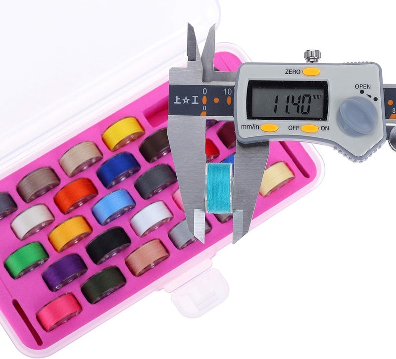 New brothread 28 قطعة خيوط بوبين مسبقة اللف بألوان متنوعة 60S/2 (90WT) بحجم A SA156 لآلات التطريز والخياطة، خيوط تطريز وخياطة DIY، خيوط بوليستر ناعمة الملمس - Image 4