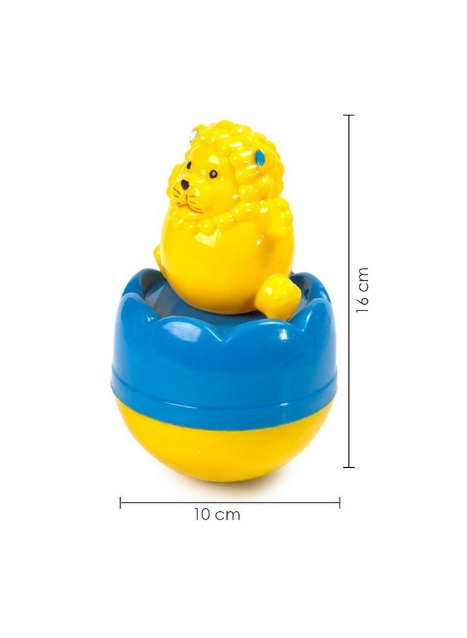 RATNA'S Leo Roly Poly Push and Shake Wobbling Bell Sounds Musical Rattling Toy for New Born Baby & Toddlers - Image 4