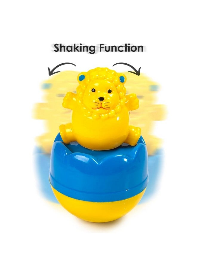 RATNA'S Leo Roly Poly Push and Shake Wobbling Bell Sounds Musical Rattling Toy for New Born Baby & Toddlers - Image 2