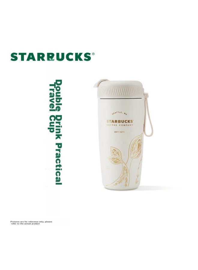 Starbucks كوب ستاربكس المعزول، كوب ماء صيفي من الفولاذ المقاوم للصدأ، سعة 510 مل، كوب قهوة، هدية للرجال والنساء في مهرجان كيوكسي - Image 1