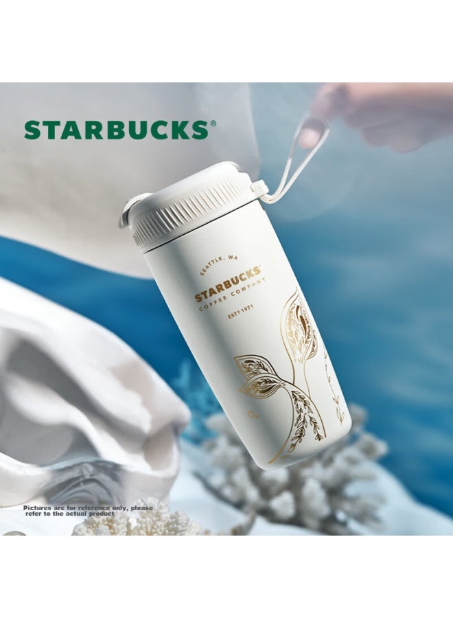Starbucks كوب ستاربكس المعزول، كوب ماء صيفي من الفولاذ المقاوم للصدأ، سعة 510 مل، كوب قهوة، هدية للرجال والنساء في مهرجان كيوكسي - Image 2