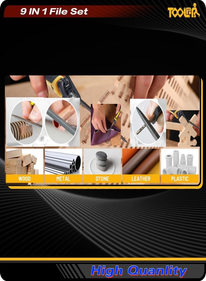 TOOLAN: 8-In-1 Needle File & Saw Set With Storage box, 6 pcs Small Diamond Files, for Metal, Jewlers, Wood, Leather and Plastic, Ergonomic Designed Handle With Quick Change Mechanism. - Image 3