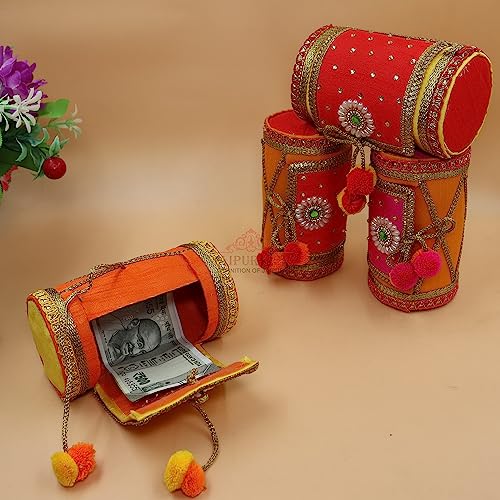 JAIPUR ACE Decorative Cash Box, Shagun Box, Gift Box, Jewellery Box,Bangel Box, Money Box Envelop Wedding Gift Assorted Color (Pack of 8) - Image 3