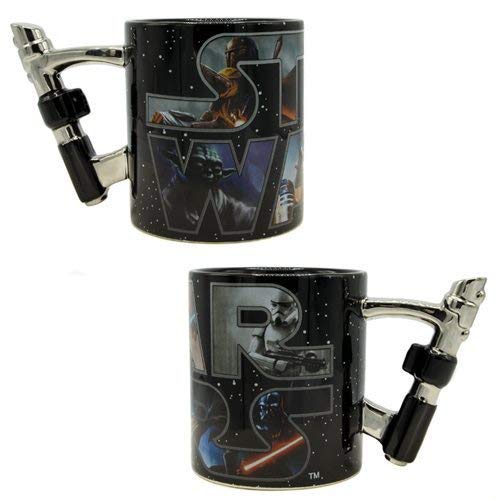Silver Buffalo Star Wars Lightsaber Sculpted Handle Ceramic Mug, 20 Ounces - Image 2