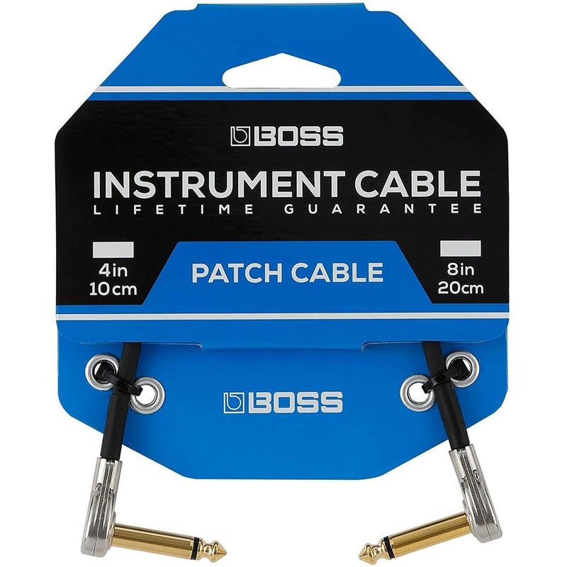 BOSS BPC-8 â€“ 8in/20cm Length â€“ Space-Saving Pedal Patch Cable with Slimline Pancake Plugs for pedalboards - Image 2