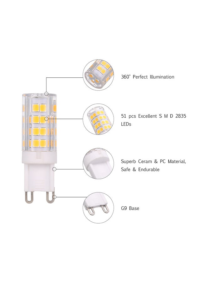 5-Piece AC 220-240V 5W LED 45W Halogen Bulb Set Multicolour 0.079kg - Image 5