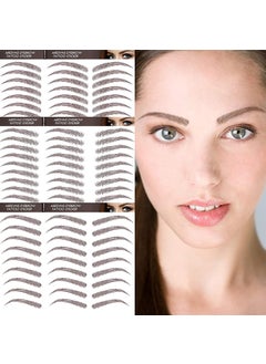 Aresvns Eyebrows Tattoo 99 Pairs Reddish Brown 4D Tattoos Eyebrow Transfers Stickers in Arch Style for Women