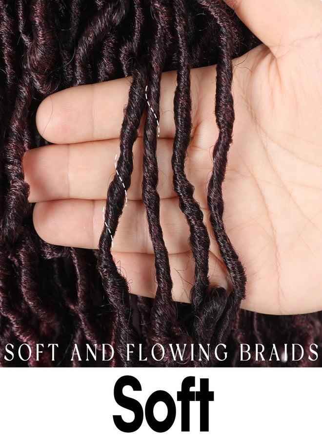 FAVE Full Lace Short Dreadlock Wigs Afro Ombre Burgundy Faux Locs Wigs Synthetic Twisted Wig 14IN Dreadlock Wigs for Black Women (1B/BUG) - Image 5