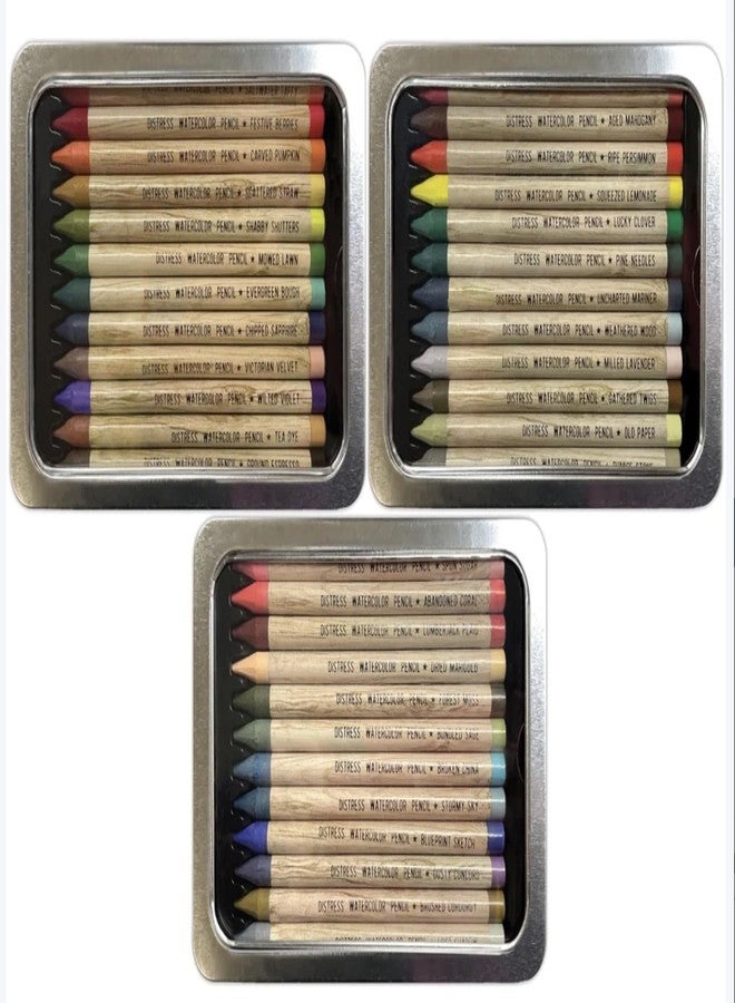 Ranger Ink Bundle - Tim Holtz Distress ALL available Watercolor Pencils 75 total. Sets 1, 2, 3, 4, 5, and 6. Plus the additional 3 colors: Black Soot, Picket Fence and Scorched Timber. - Image 2