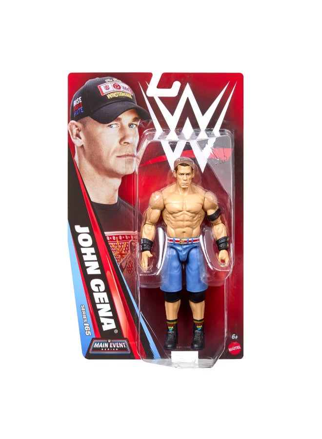 WWE Mattel WWE John Cena Action Figure, Main Event Series #165, 6-inch Collectible Superstar with 14 Articulation Points & Life-Like Look ​ - Image 2