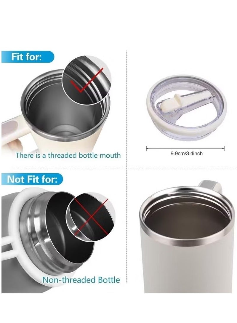 2 Pack 40 oz Tumbler Flip Straw Lid Replacement fit for Stanley Quencher, Spill Proof Splash Resistant Tumbler Lids,Reusable Leak Proof Tumbler Cover for Stanley Cup Accessories(Sky Blue)  - Image 3