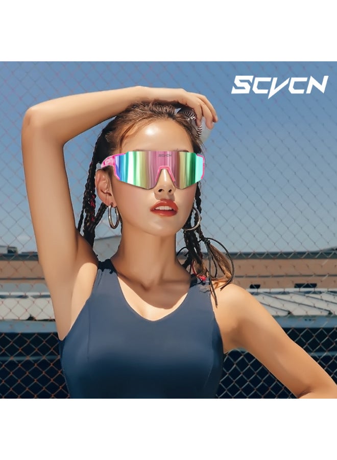 SCVCN نظارات شمسية ركوب جديدة للرجال والنساء في الهواء الطلق نظارات دراجات هوائية متصلة مقاومة للرمال نظارات شمسية رياضية - Image 2