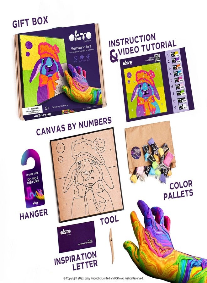 OKTO Clay by Numbers Kit, Bunny - Image 2