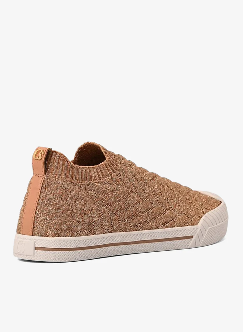 Carmen Steffens  Lurex Nude Sneakers for Women | Best Price UAE
