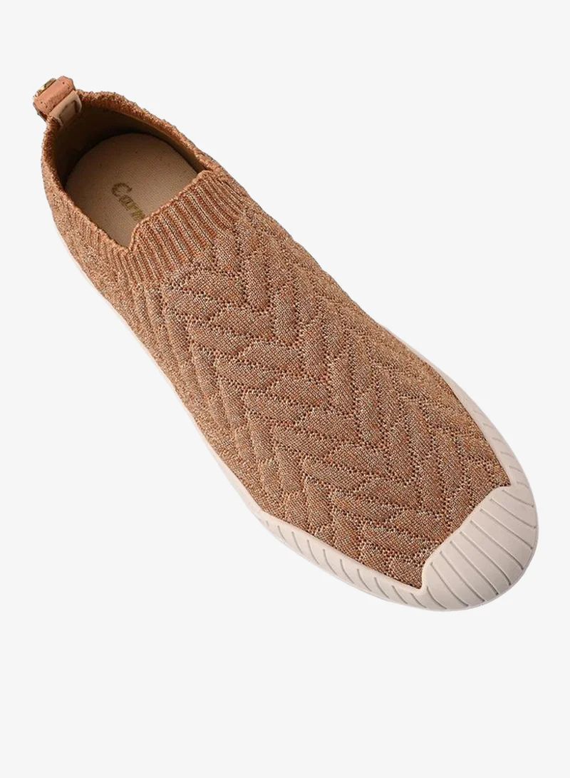 Carmen Steffens  Lurex Nude Sneakers for Women | Best Price UAE