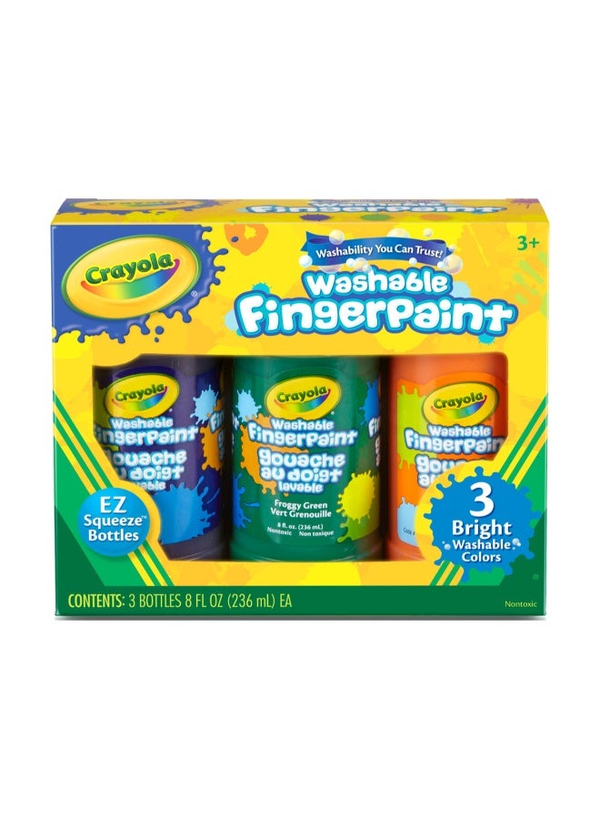 Crayola 3 ct. 8-oz. Washable Fingerpaint, Bright Colors - Image 4
