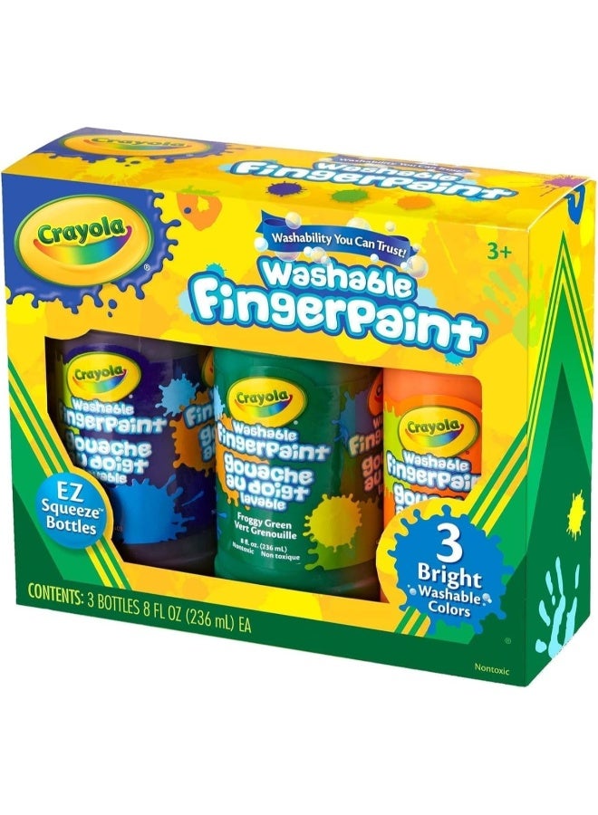 Crayola 3 ct. 8-oz. Washable Fingerpaint, Bright Colors - Image 5