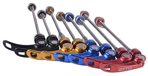 Zsling 1 Pair Bicycle Skewers Ultralight Quick Release Skewers Front Rear Set 110/135 Mm For Mtb Road Bike Blue - Image 3