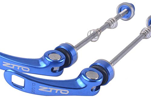 Zsling 1 Pair Bicycle Skewers Ultralight Quick Release Skewers Front Rear Set 110/135 Mm For Mtb Road Bike Blue - Image 1